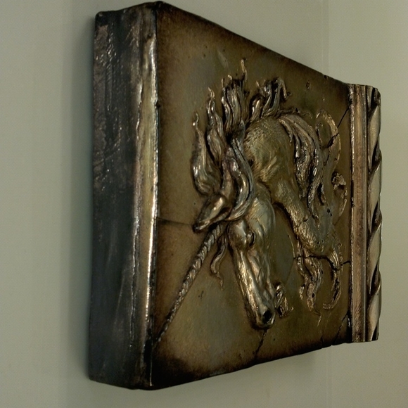 Sid Dickens, S-193 "Virtue" silver unicorn Memory-Block tile *Rare & Retired* - Picture 4 of 8